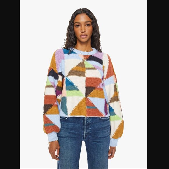 NWT MOTHER The Skipper Bell Jumper Sweater (Deja Vu) Size Small - Picture 2 of 9